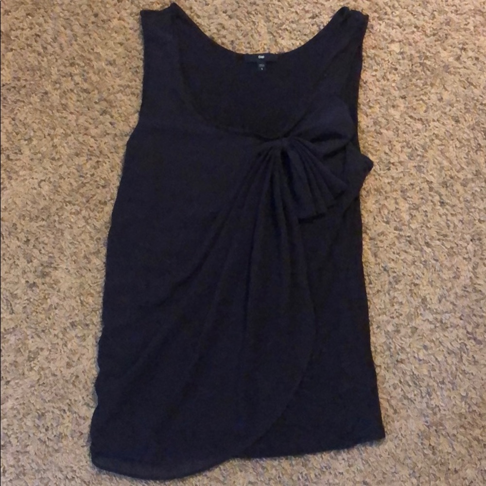 Navy Gap Tank with Draped Bow